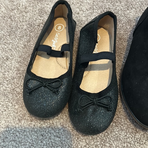 Girls size 8 toddler black dress shoe and girls toddler 10 boot - Picture 2 of 4